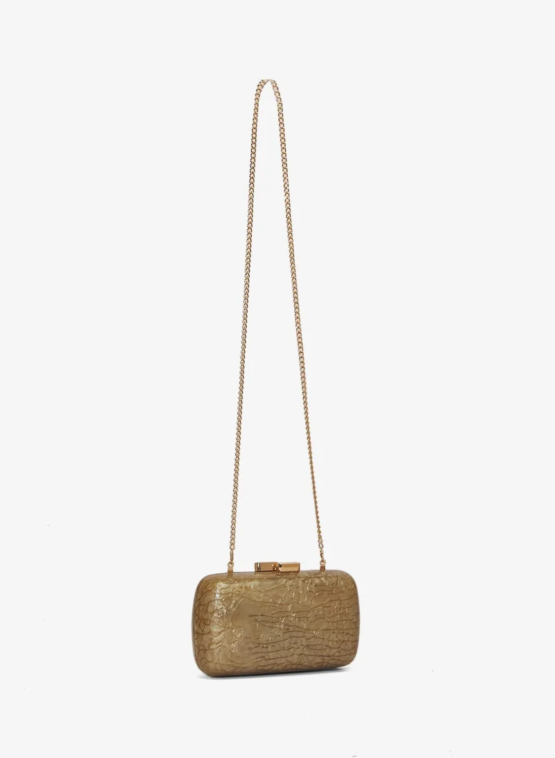 Namshi x Gold Accent Detailed Resin Detailed Clutch